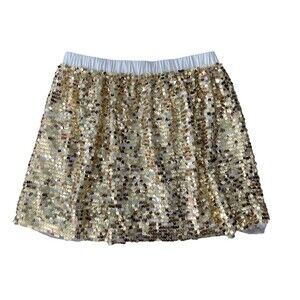 Crewcuts Girls Gold Sequin Lined Holiday / Dress Up Skirt‎ Size 14